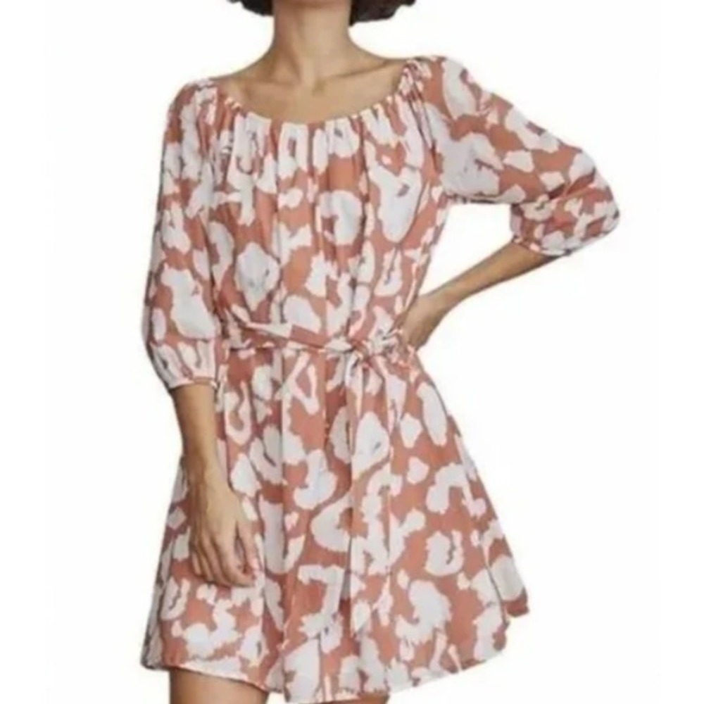 Elizabeth‎ and James Cottagecore Boho Dress Size S Tan Feminine Twee "Uptown"